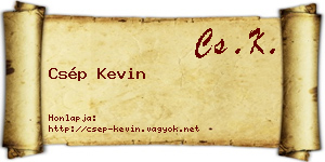 Csép Kevin névjegykártya